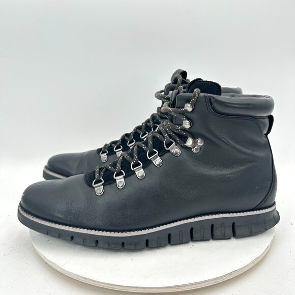Cole Haan Zerogrand Hiker WRII Men Size 12M C26254 Black Leather Ankle Boot - Picture 1 of 11